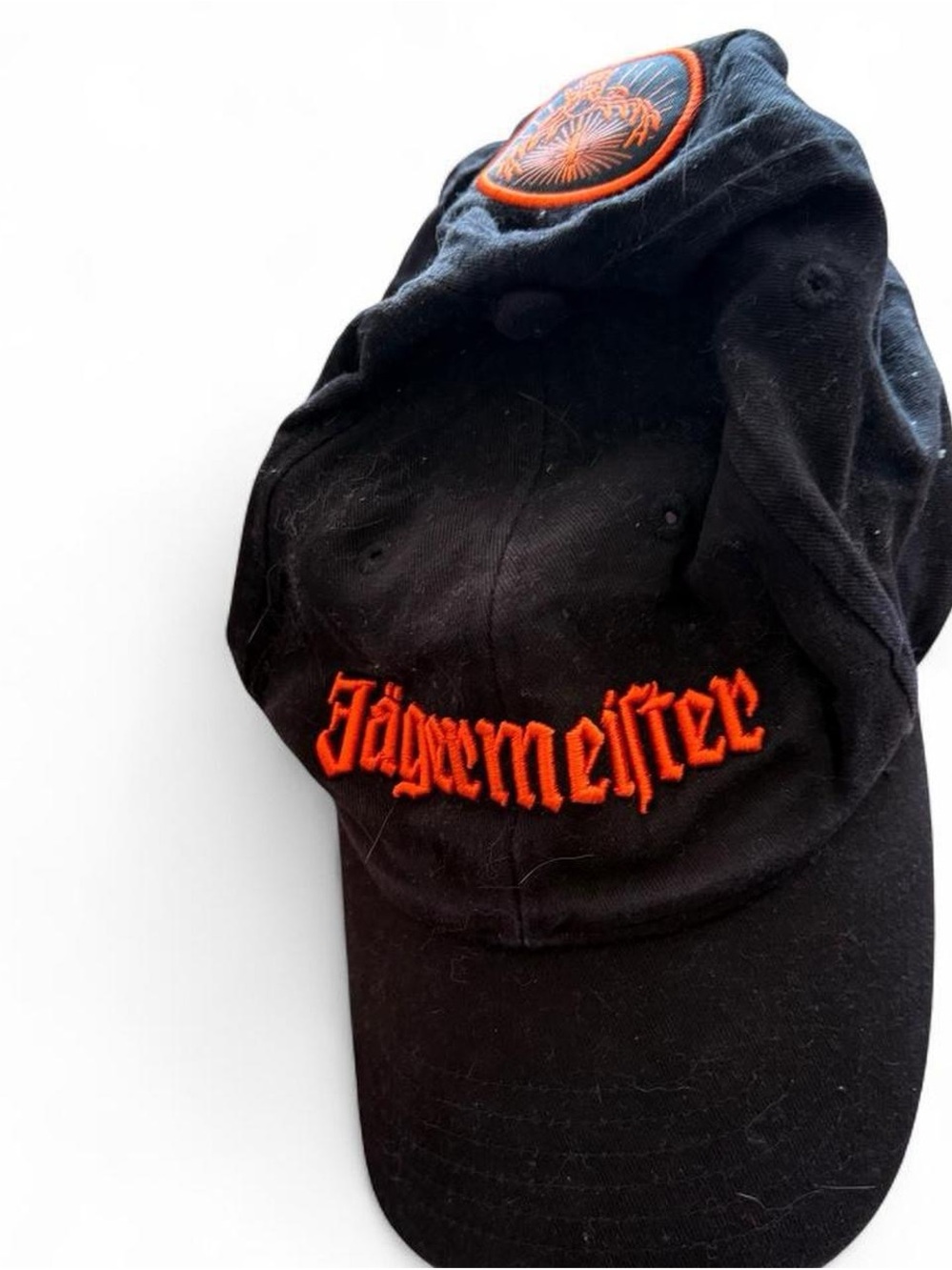 Jagermeister Black Hat with Orange Embroidered Logo